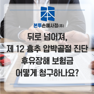 뒤로 넘어져, 제 12 흉추 압박골절 진단 후유장해 보험청구 방법